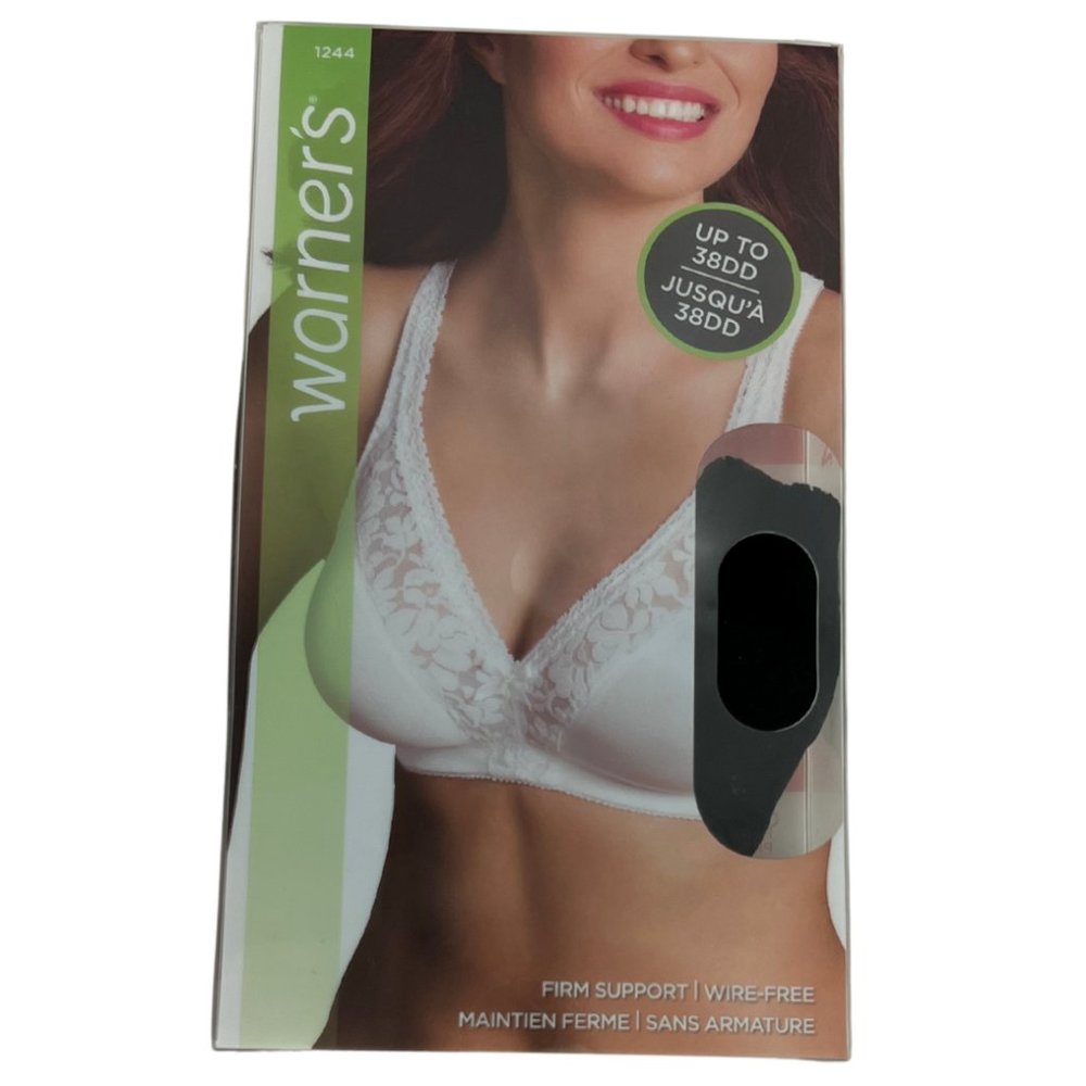 Warner's | Women's Firm Support Wire-Free Bra | Black | Size 38B